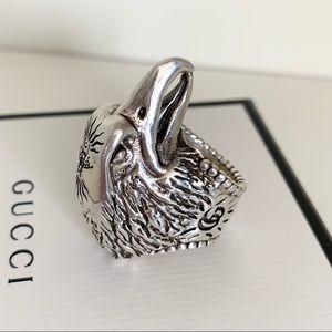 NWOT Gucci large sterling silver ring made in Italy